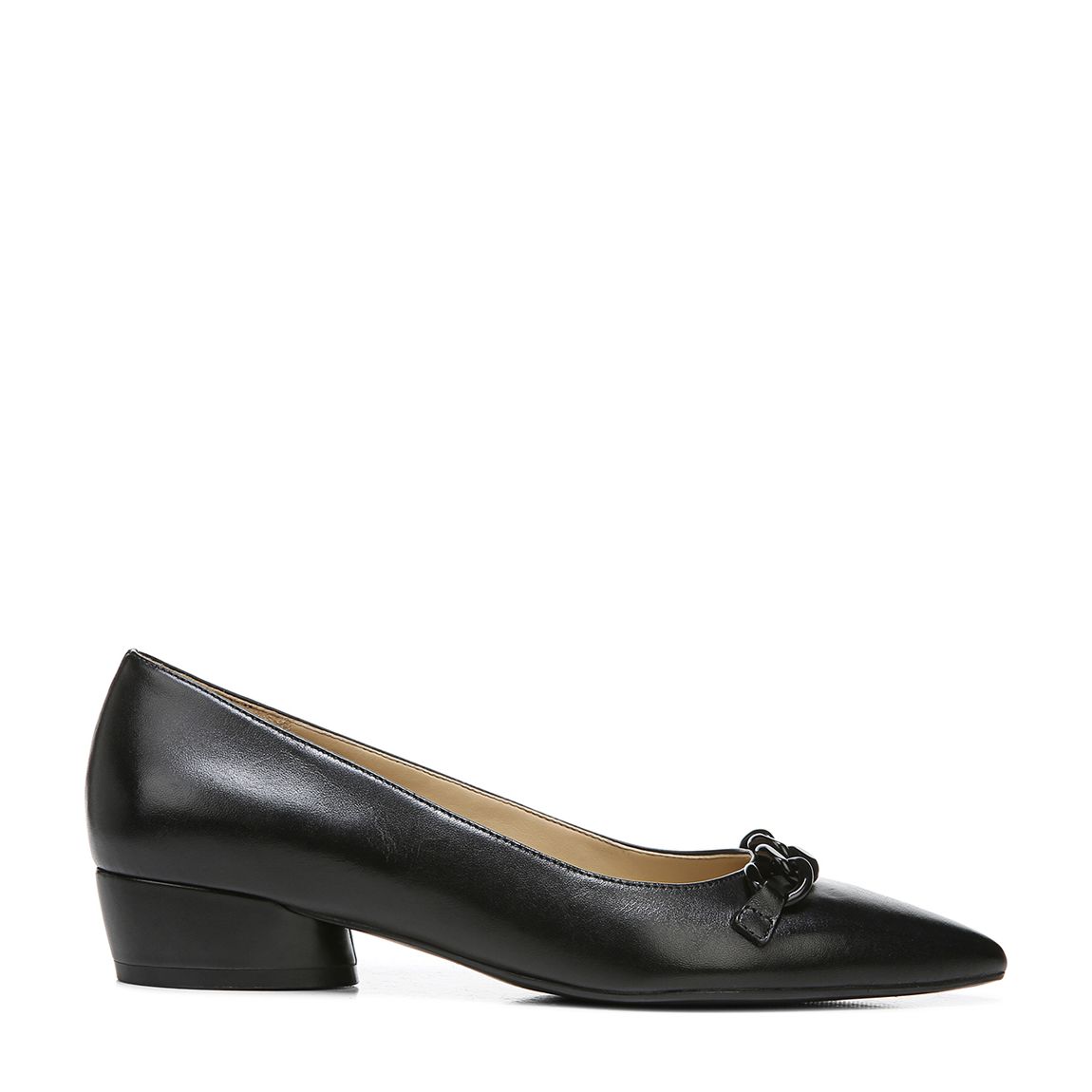 Black Becca Leather Pointed Flat main product photo