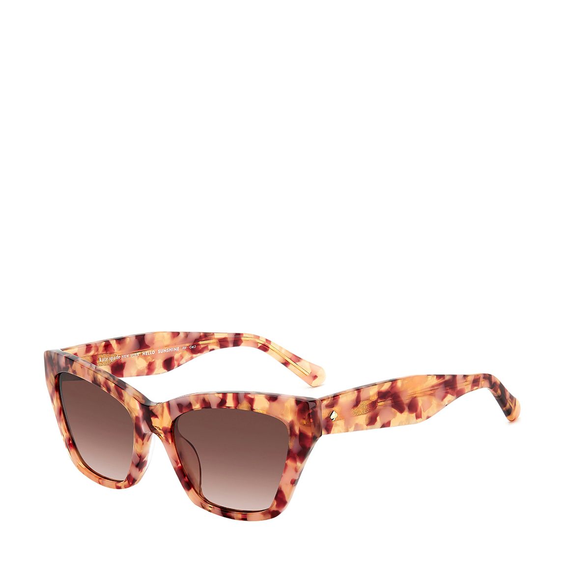 Women's Pink Havana Fay Rectangular Sunglasses 54mm main product photo