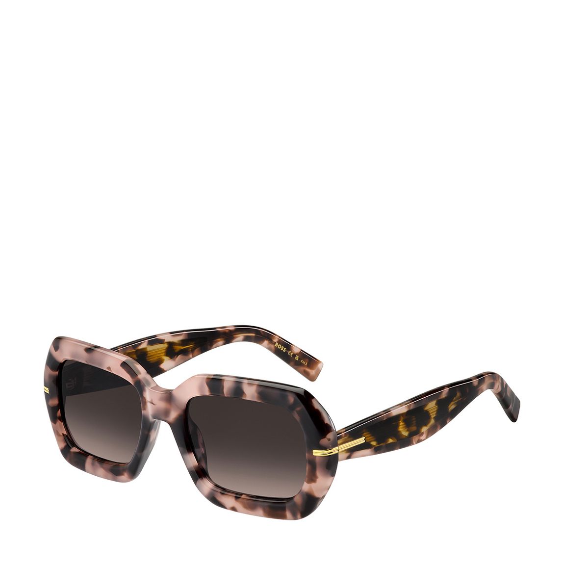 Women's Pink Havana Rectangular Sunglasses 54mm main product photo
