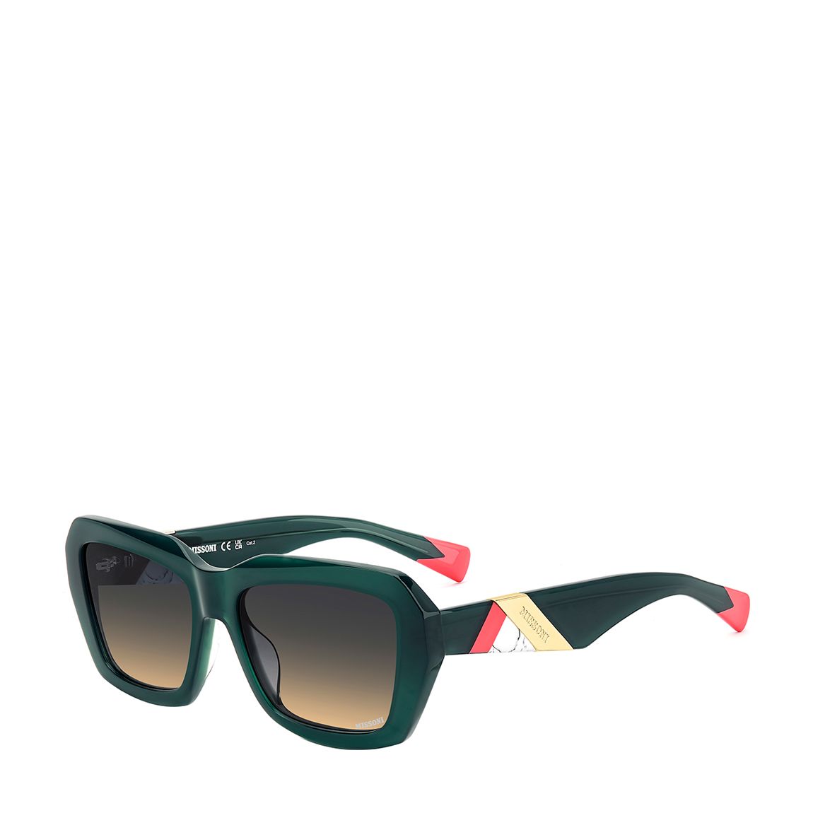 Green Rectangular Sunglasses 55mm main product photo