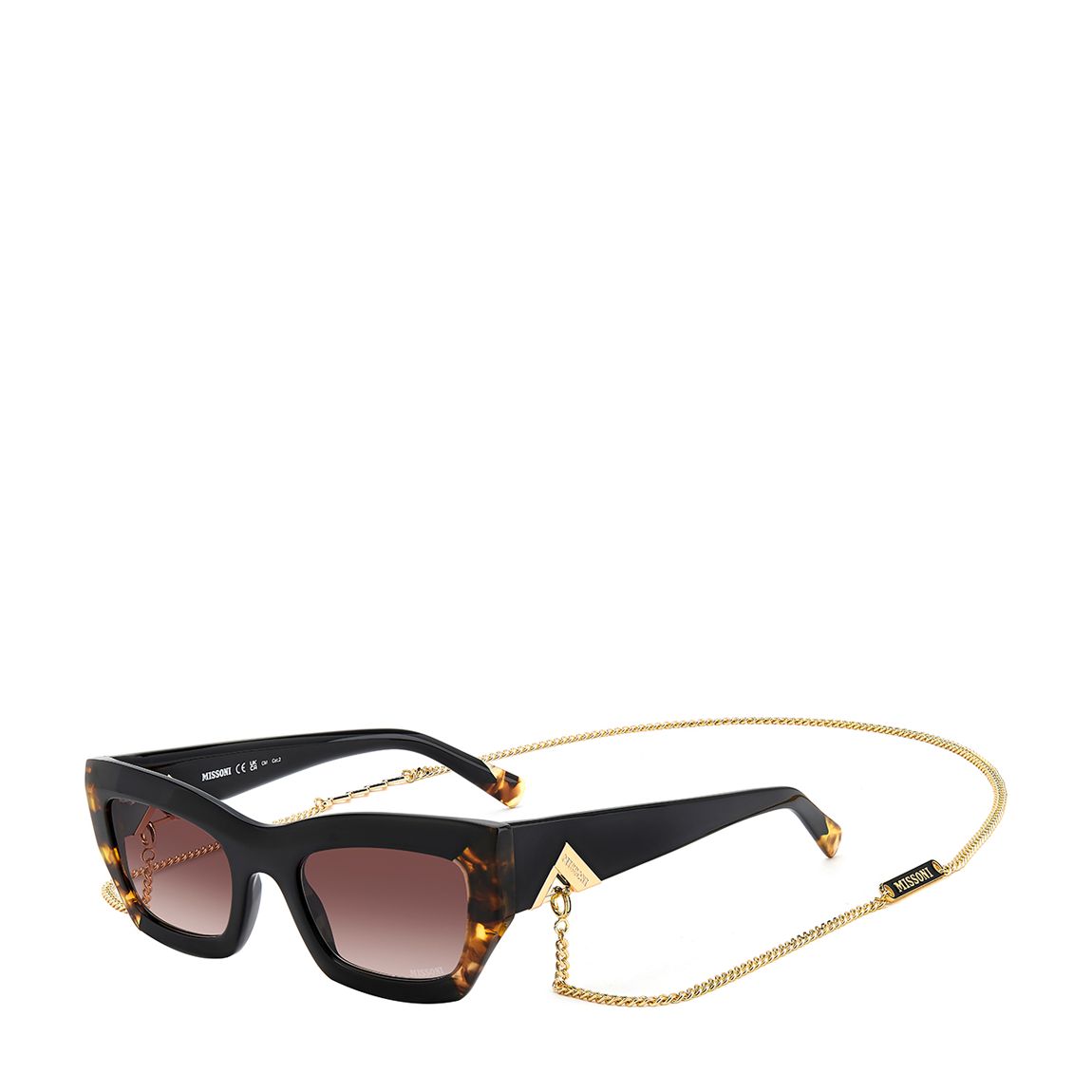 Black Havana Rectangular Sunglasses 53mm main product photo