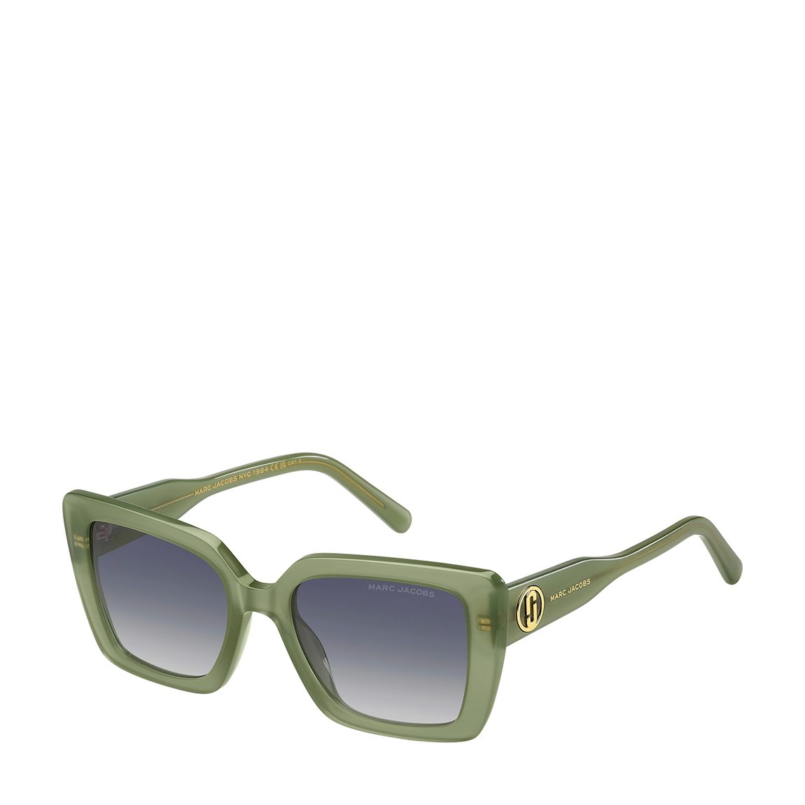 Women's Green Rectangular Sunglasses 52mm main product photo