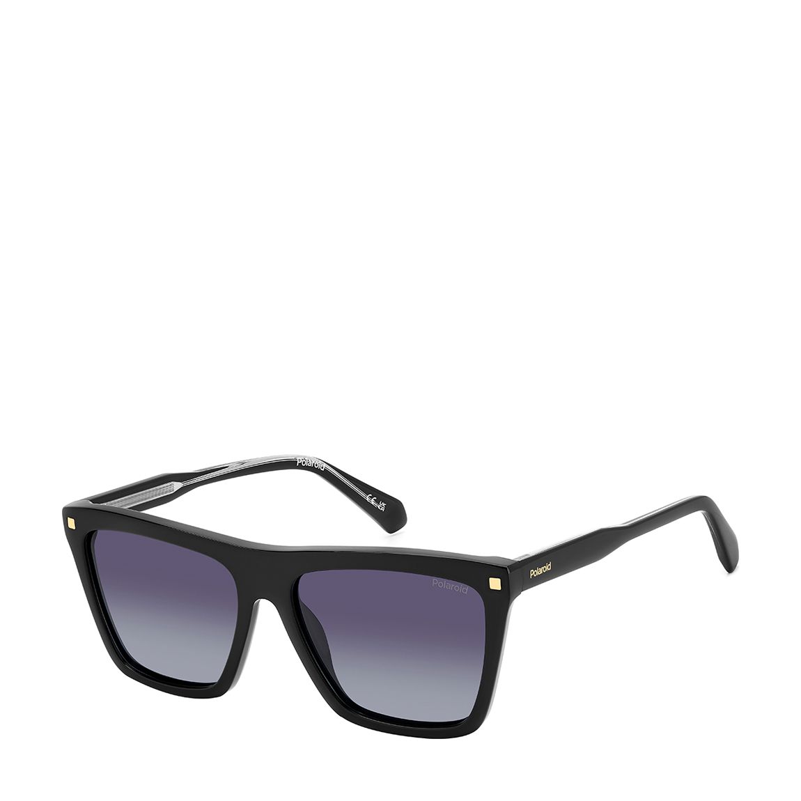 Black Rectangular Flat Top Sunglasses 56mm main product photo