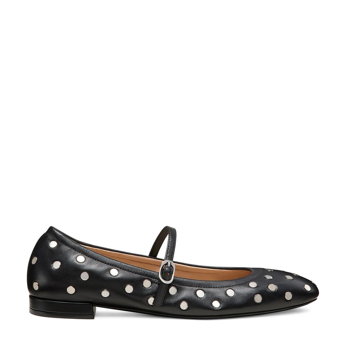 Black Claris Studded Ballet Flats main product photo