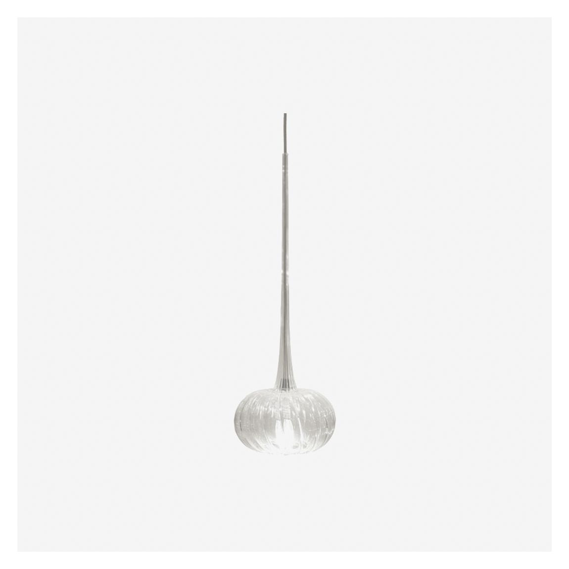 Pumpkin Pendant Light in Clear Blown Glass main product photo