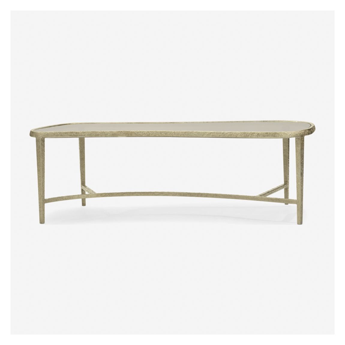 Wentwood Oval Coffee Table in Lucent Bronze Metallic & Brown Glass main product photo
