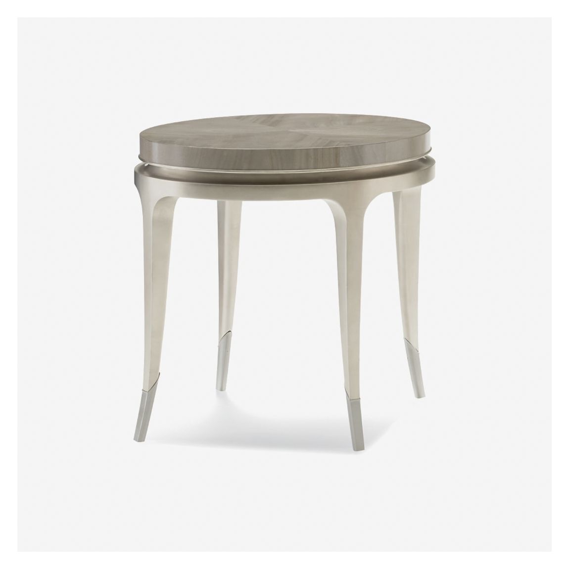 Foix Side Table in Soft Silver Leaf Finish main product photo