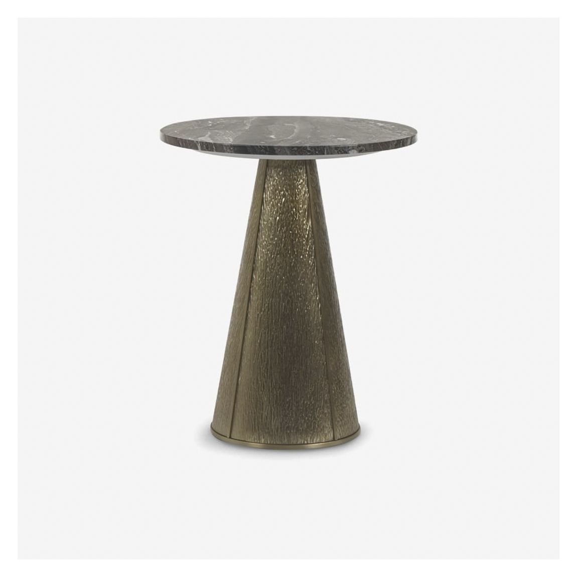 Mirum Side Table in Grey Marble & Brushed Brass main product photo