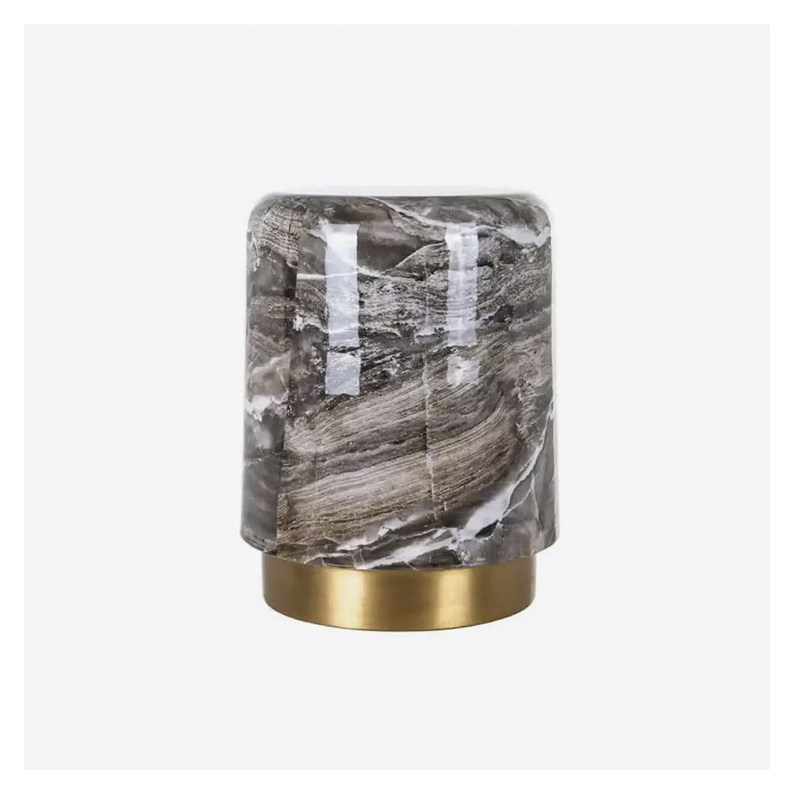 Axelle Small Side Table in Marble Effect & Gold Finish main product photo