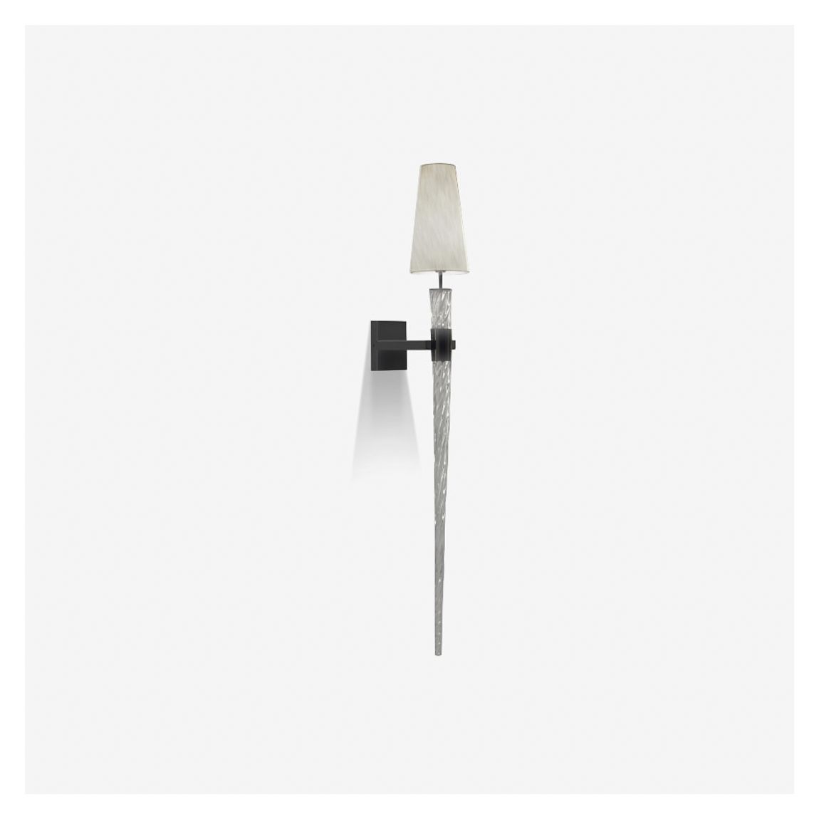 Alchemy Wall Lamp in Nickel Finish & Clear Murano Glass main product photo