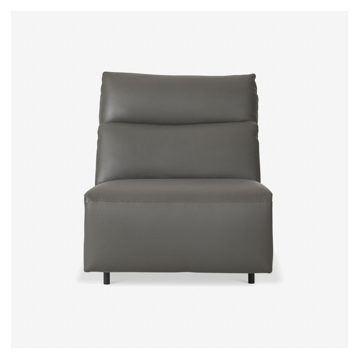 Odeon Centre Reclining Module in Butterfly Iron Grey Leather main product photo