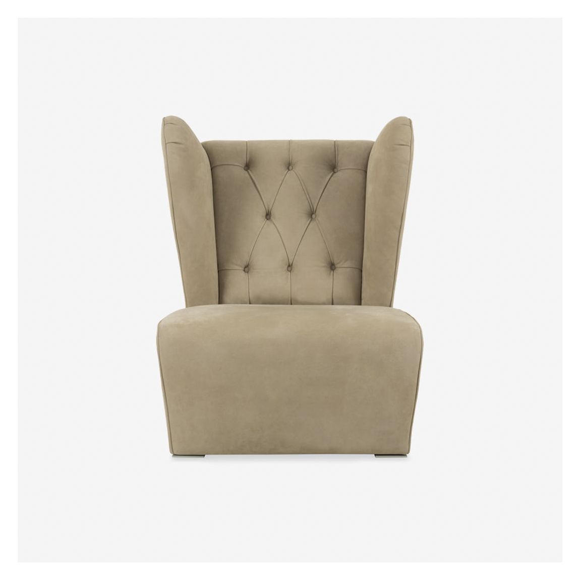 Sunrise Large Armchair in Nubuck Leather & Cappuccino Finish main product photo