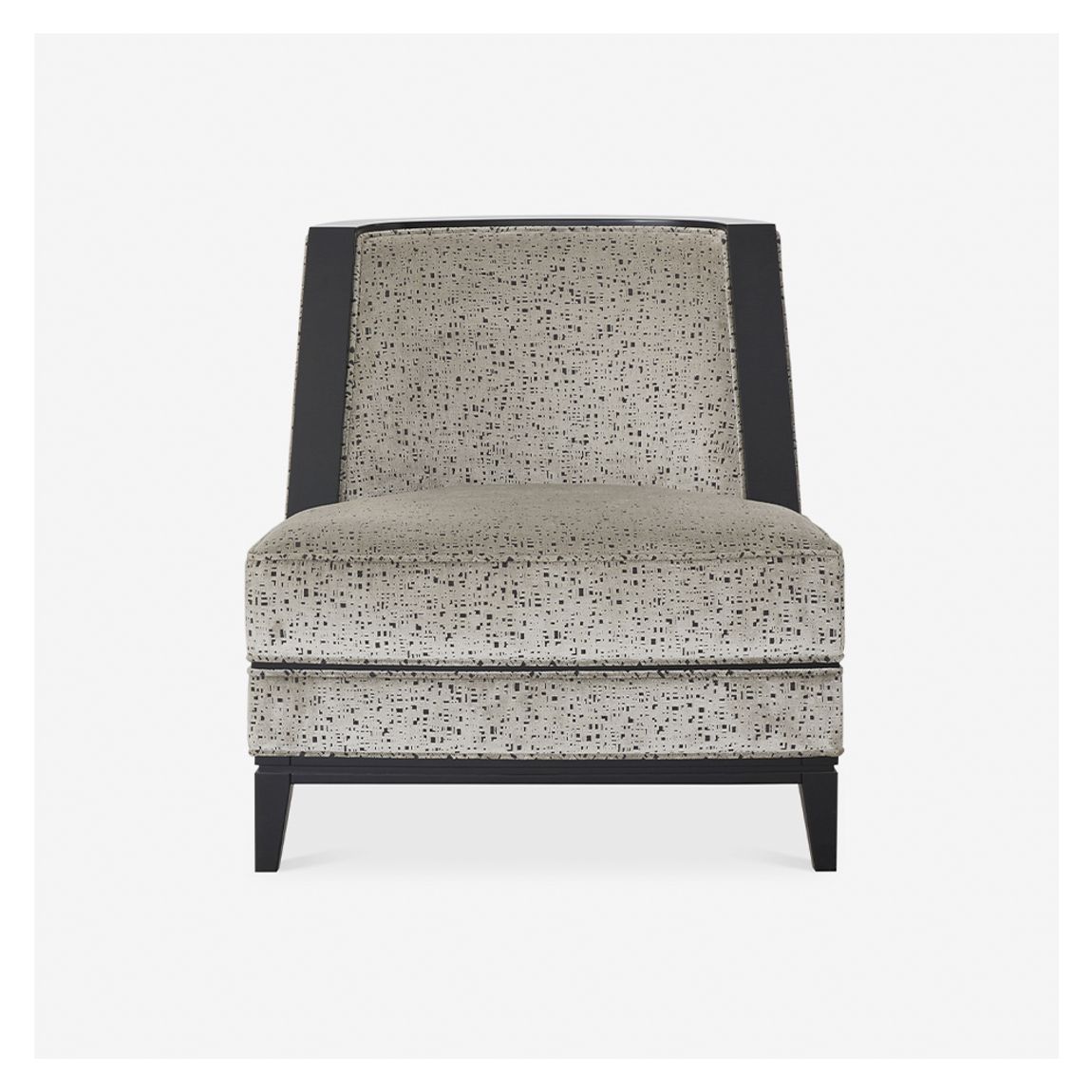Sloane Accent Chair in Varda Cream & Black Wood Finish main product photo