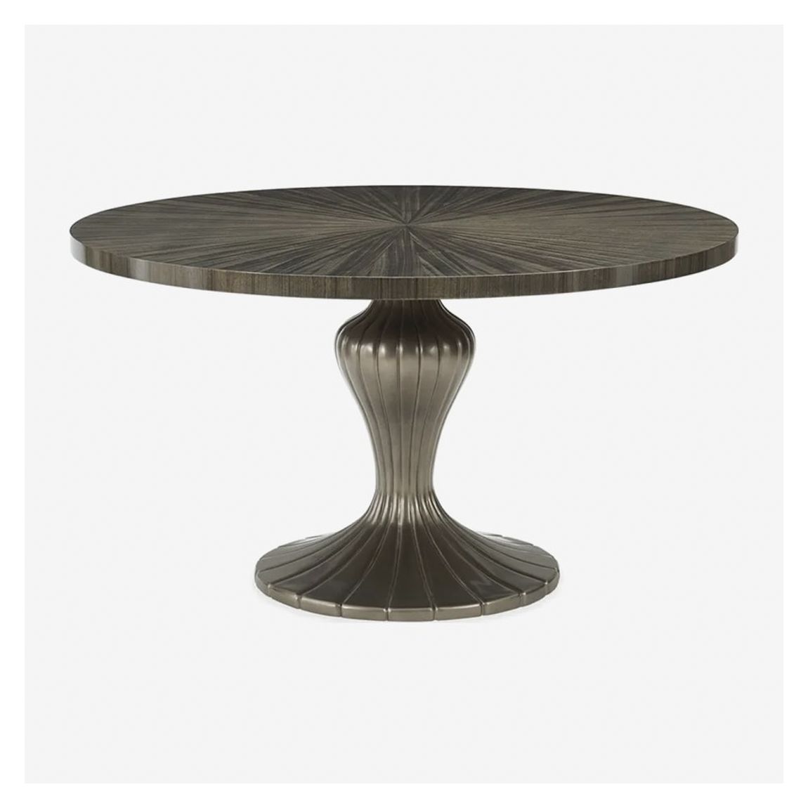 Purley 4-6 Seat Round Dining Table in Sepia Paldao & Harvest Bronze Finish main product photo