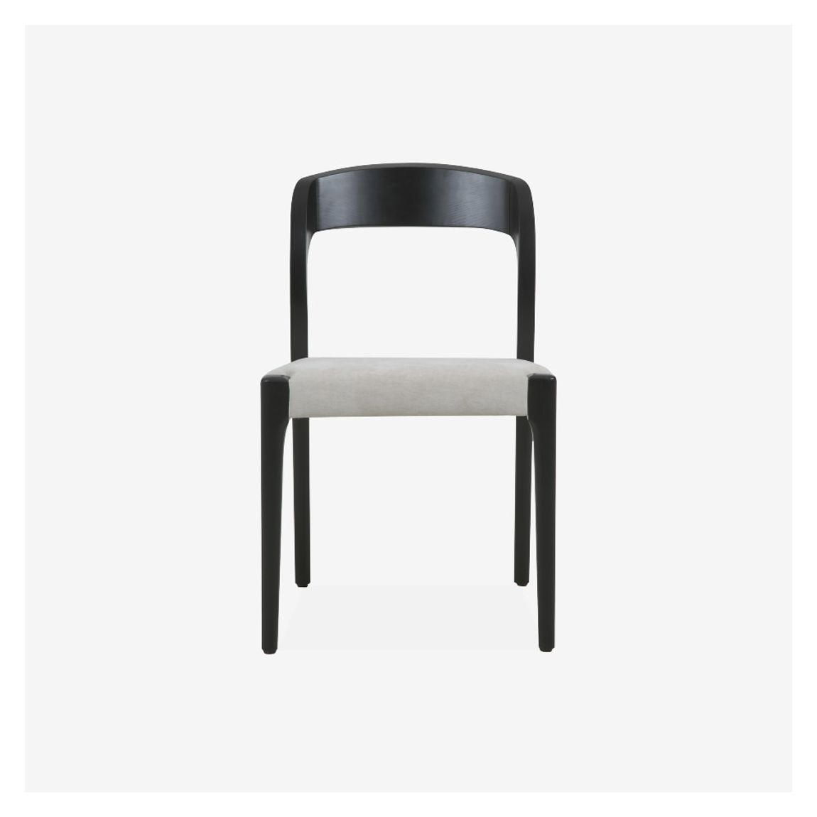 Gunilla Dining Chair in Crush Smoke Velvet & Black Finish main product photo