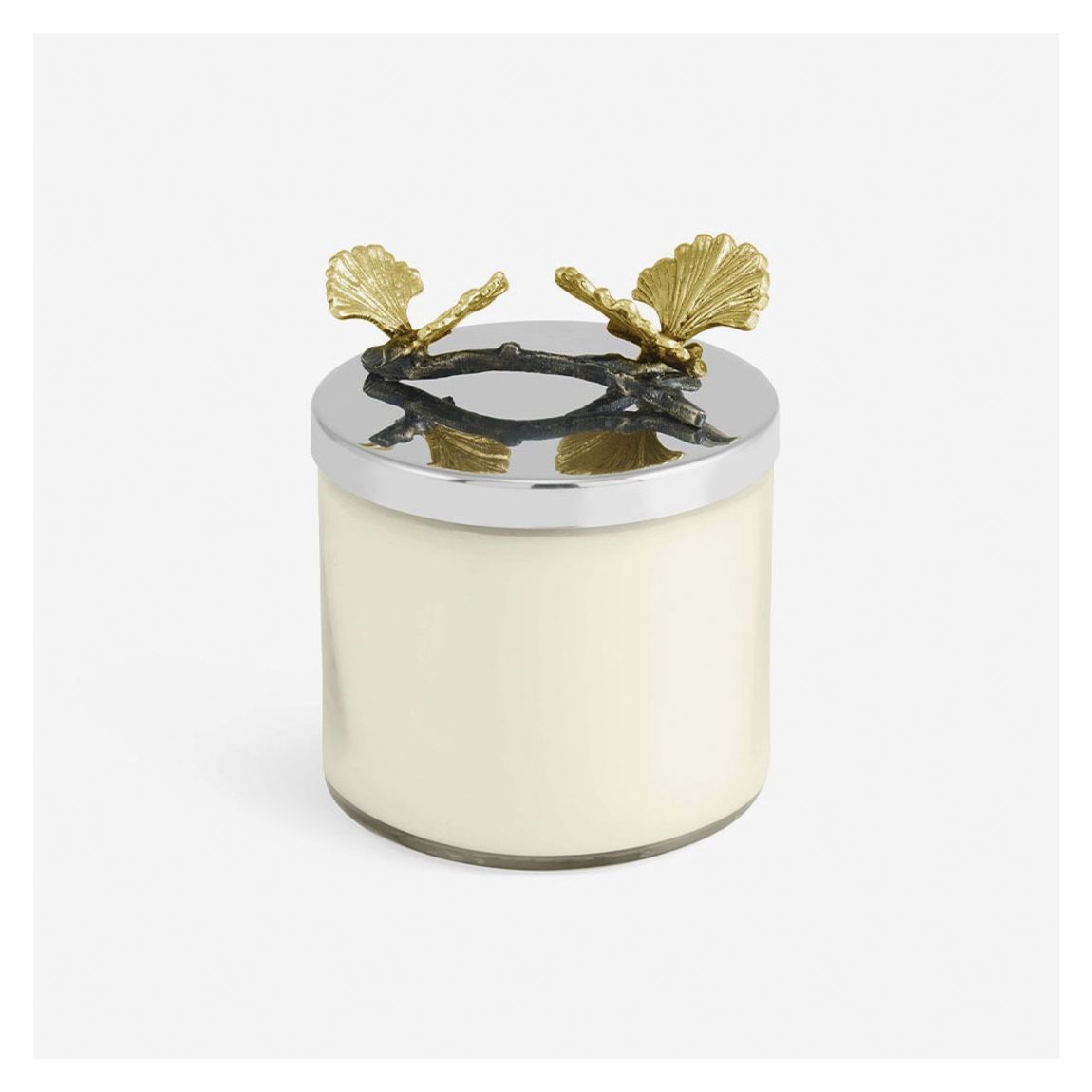 Butterfly Gingko Candle in Oxidized Brass & Glass main product photo