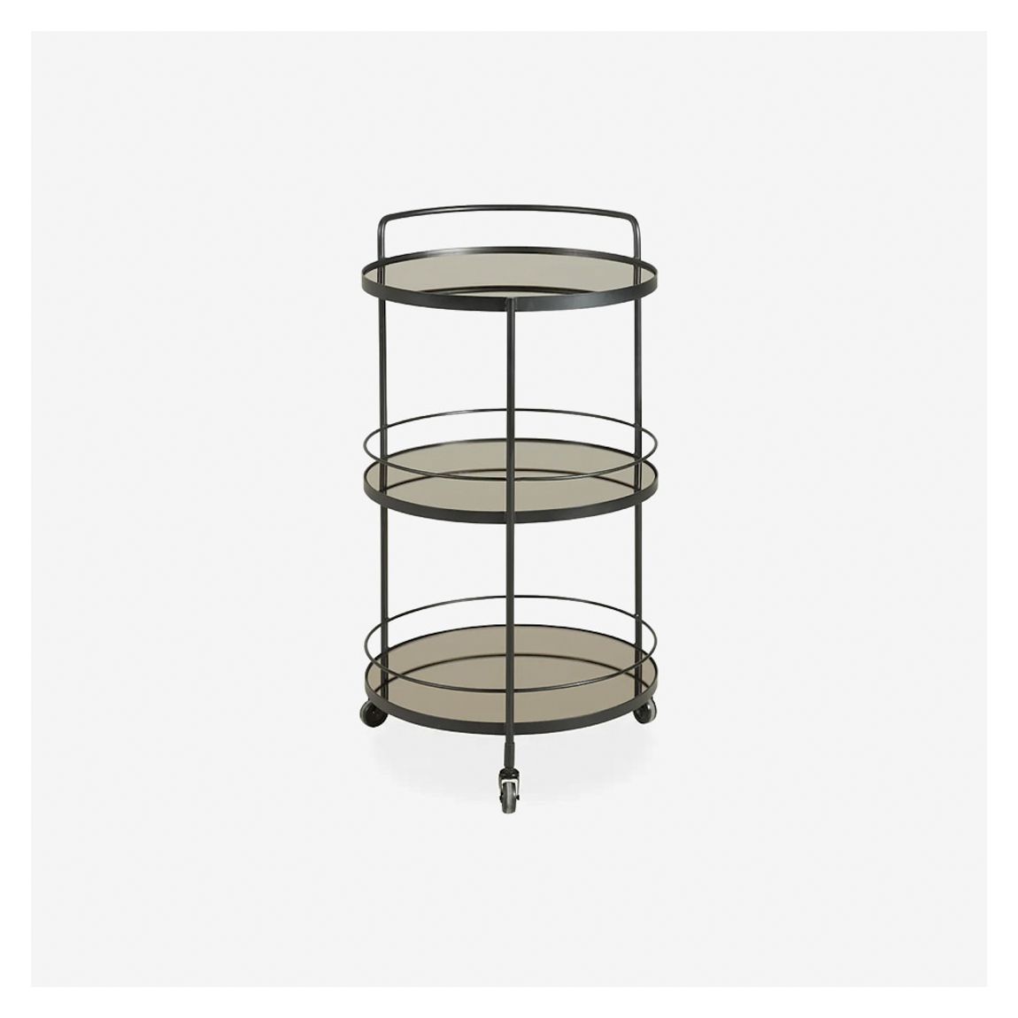 Coppice Drinks Trolley in Black Finish & Bronze Mirror Glass main product photo