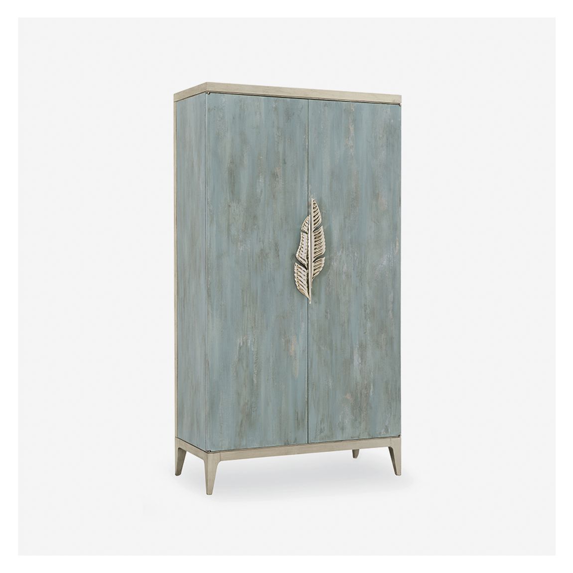 Claridges Tall Cabinet in Coastal Paint & Silver Leaf main product photo