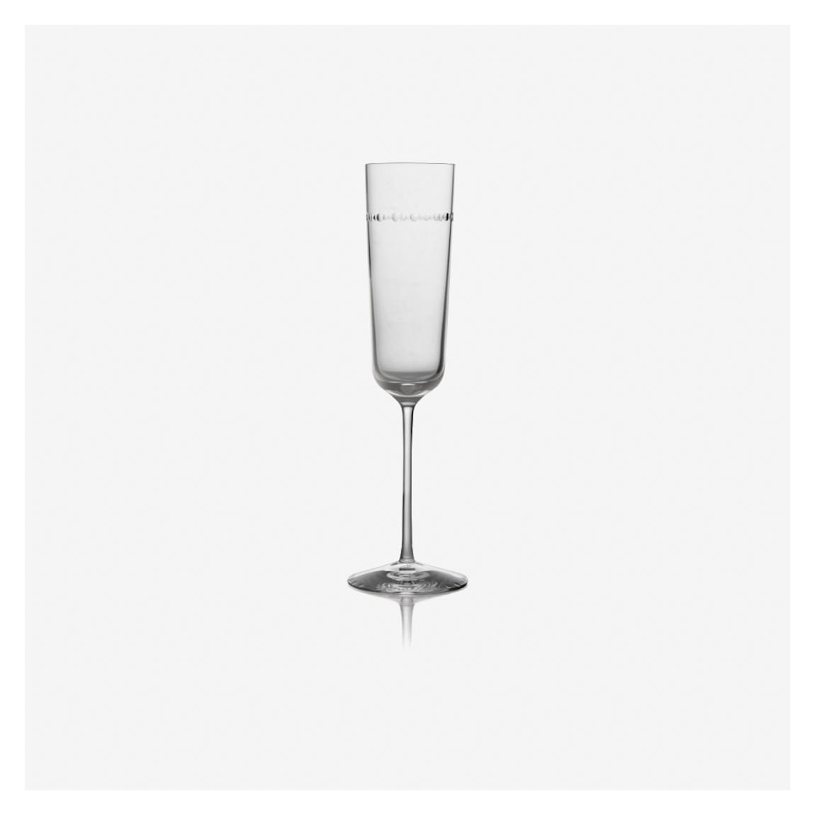 Hammertone Champagne Flute in Clear Crystal Glass main product photo
