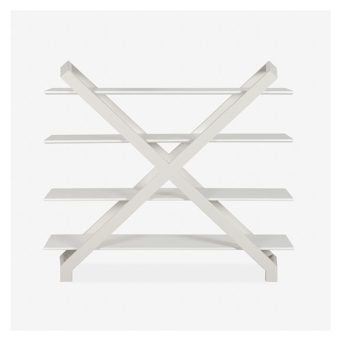 Stella Shelving Unit in White Matt Wood main product photo