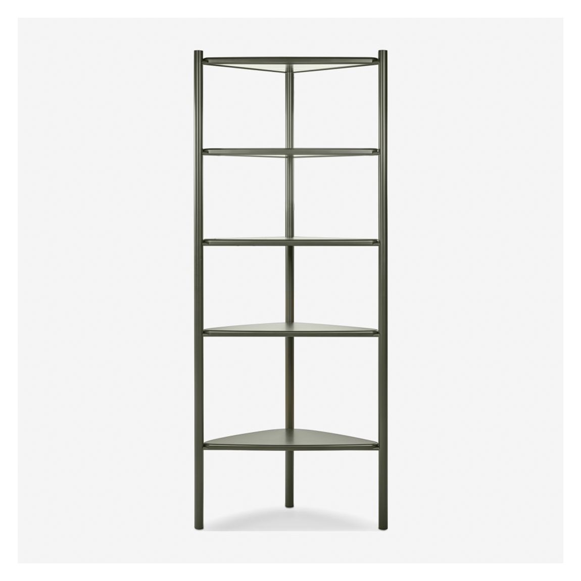 Rook Narrow Shelving Unit in Matt Dark Olive Finish main product photo