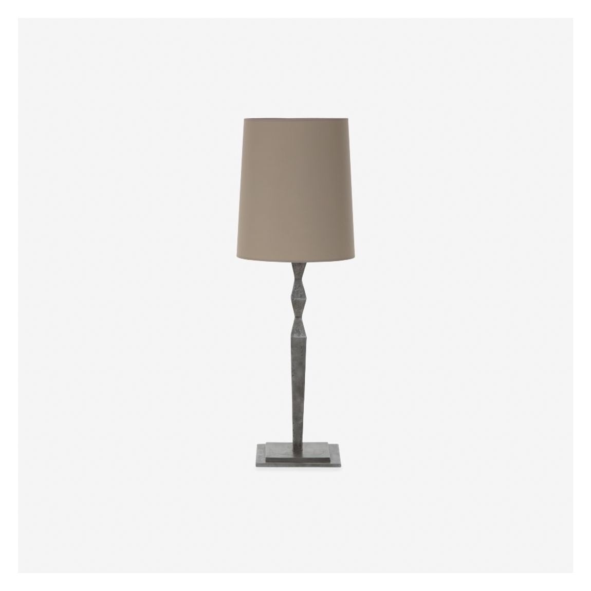 Amedeo Table Lamp in Burnt Cast Aluminium & Beige Shade main product photo