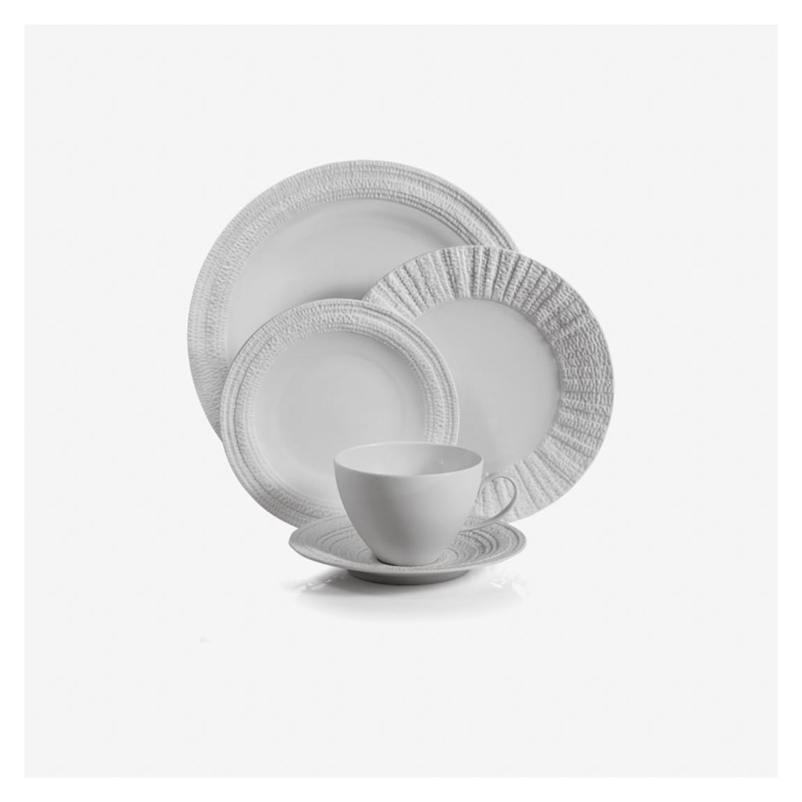Gotham Dinner Set in White Porcelain main product photo