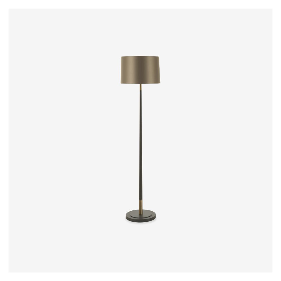 Veletto Floor Lamp in Black Finsih & Bronze Satin Shade main product photo