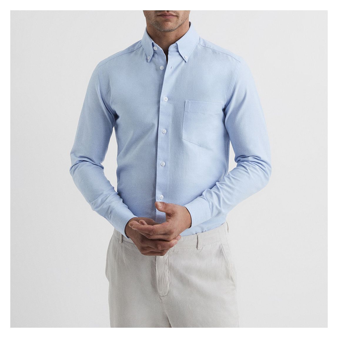 Blue Greenwich Cotton Oxford Shirt main product photo