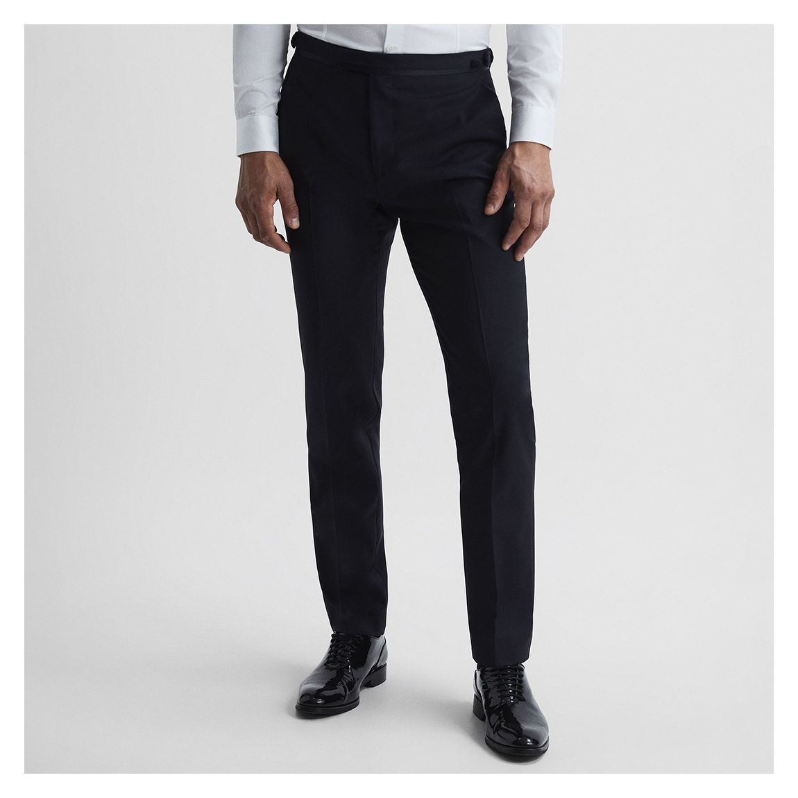 Navy Poker Satin Side Stripe Trouser main product photo