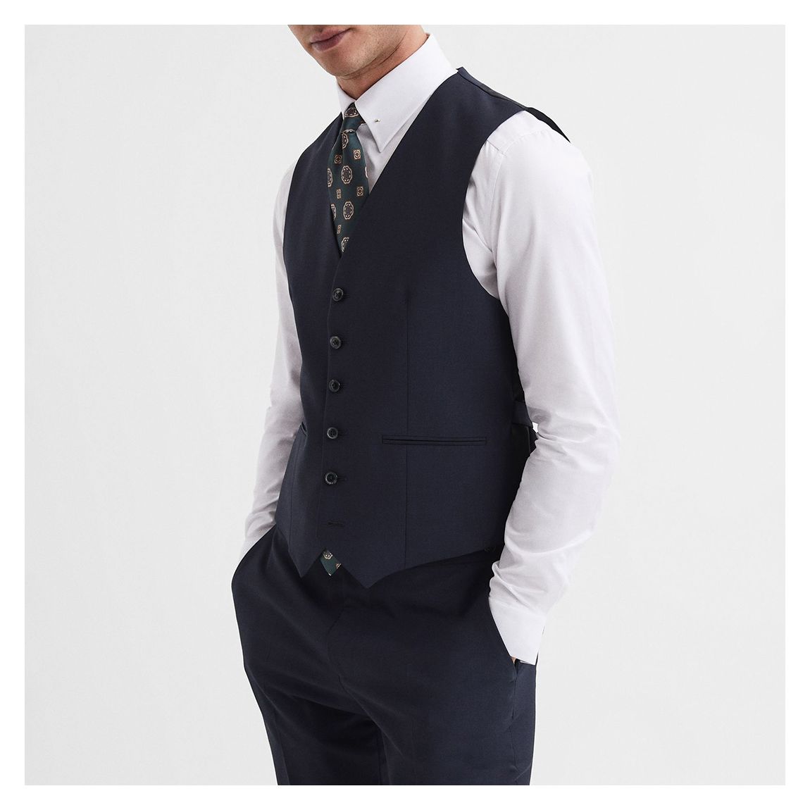 Navy Hope Modern Fit Waistcoat main product photo