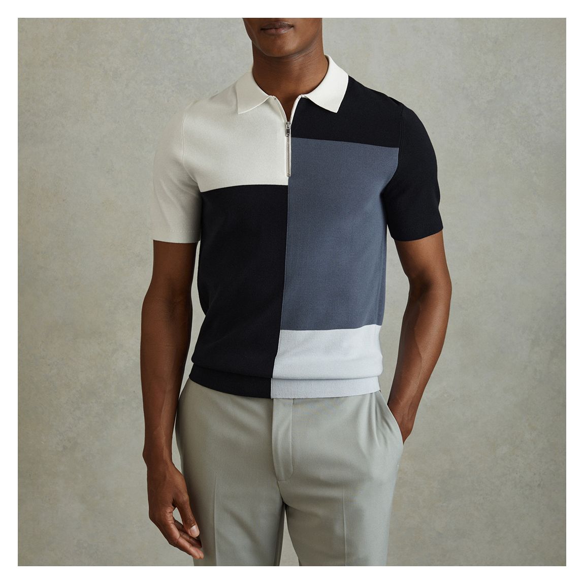 Blue Delta Linen Cotton Puppytooth Shirt main product photo