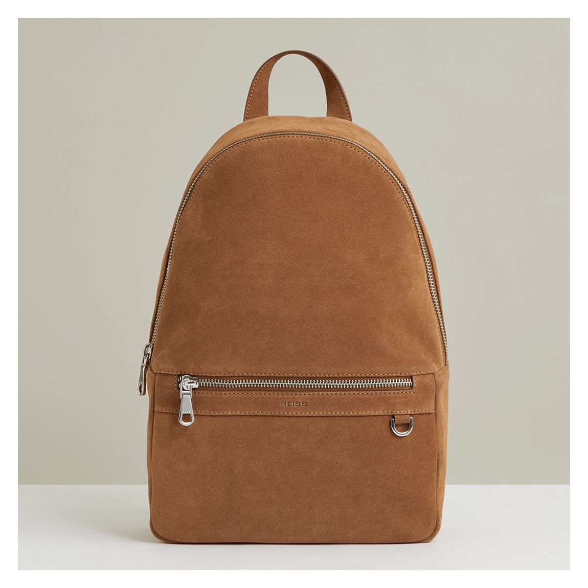 Beige Nico Suede Backpack main product photo