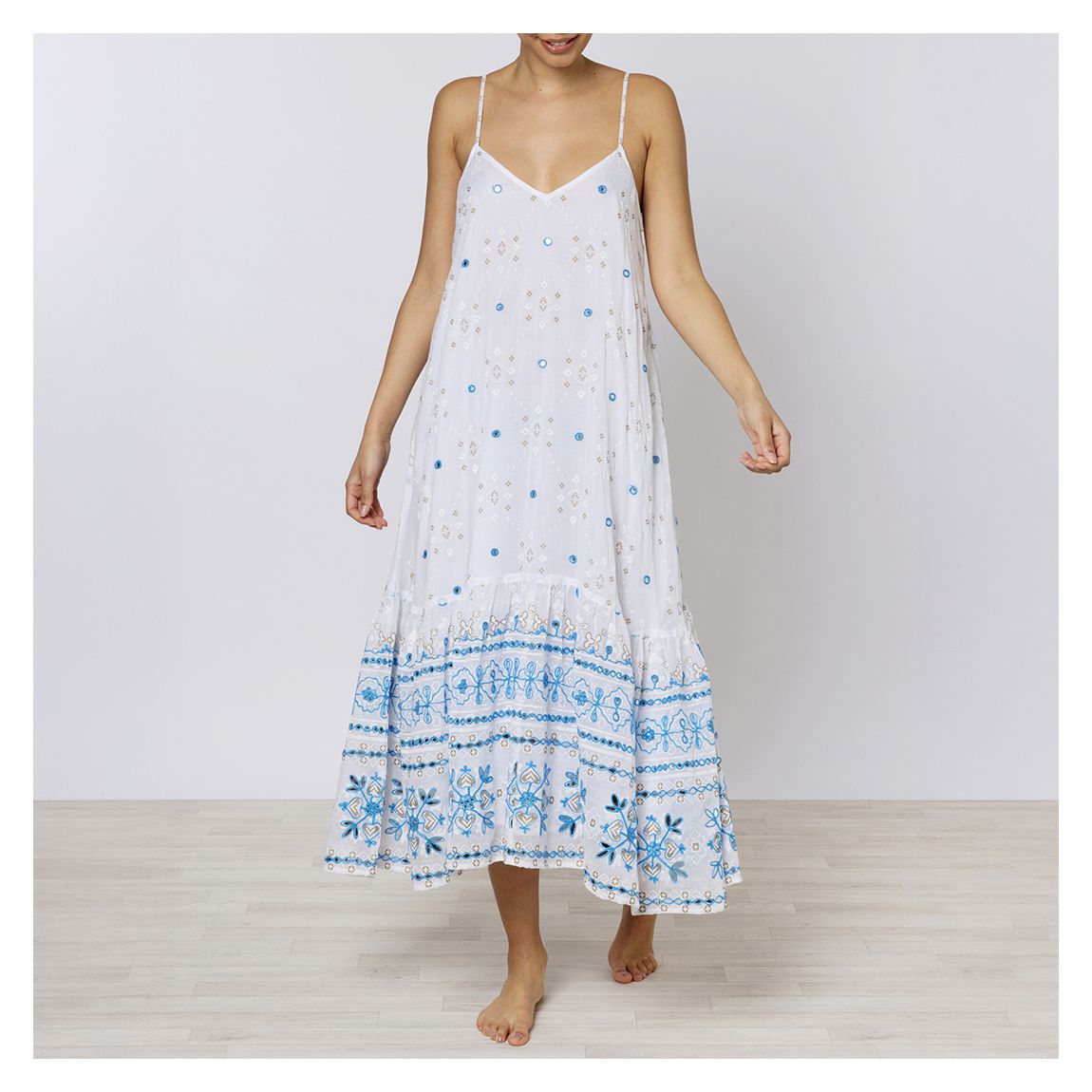 V-Neck Midi Dress In Riad main product photo