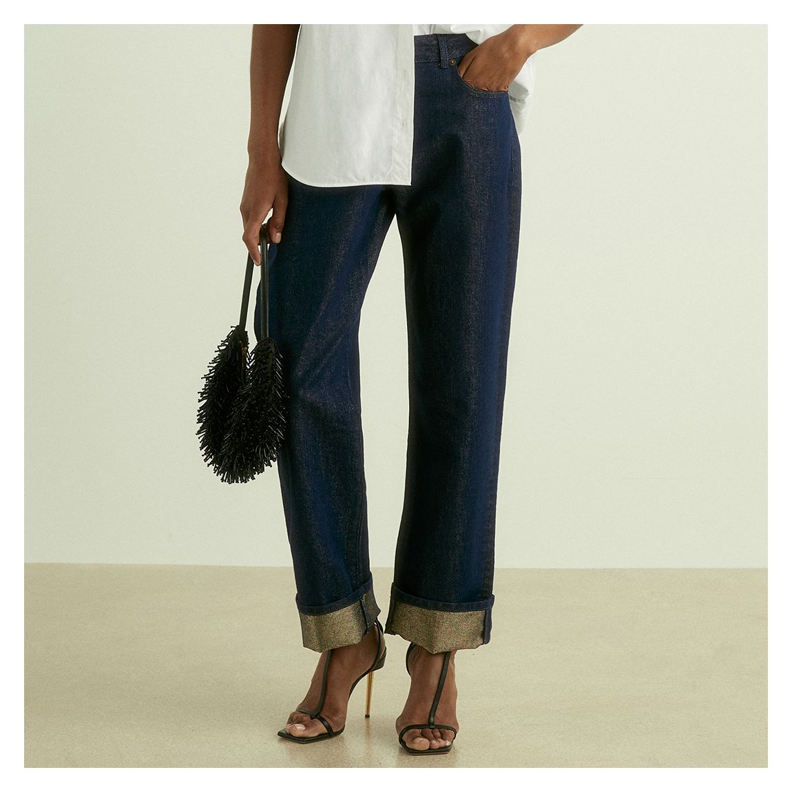Indigo Rudi Slim Leg Trousers main product photo