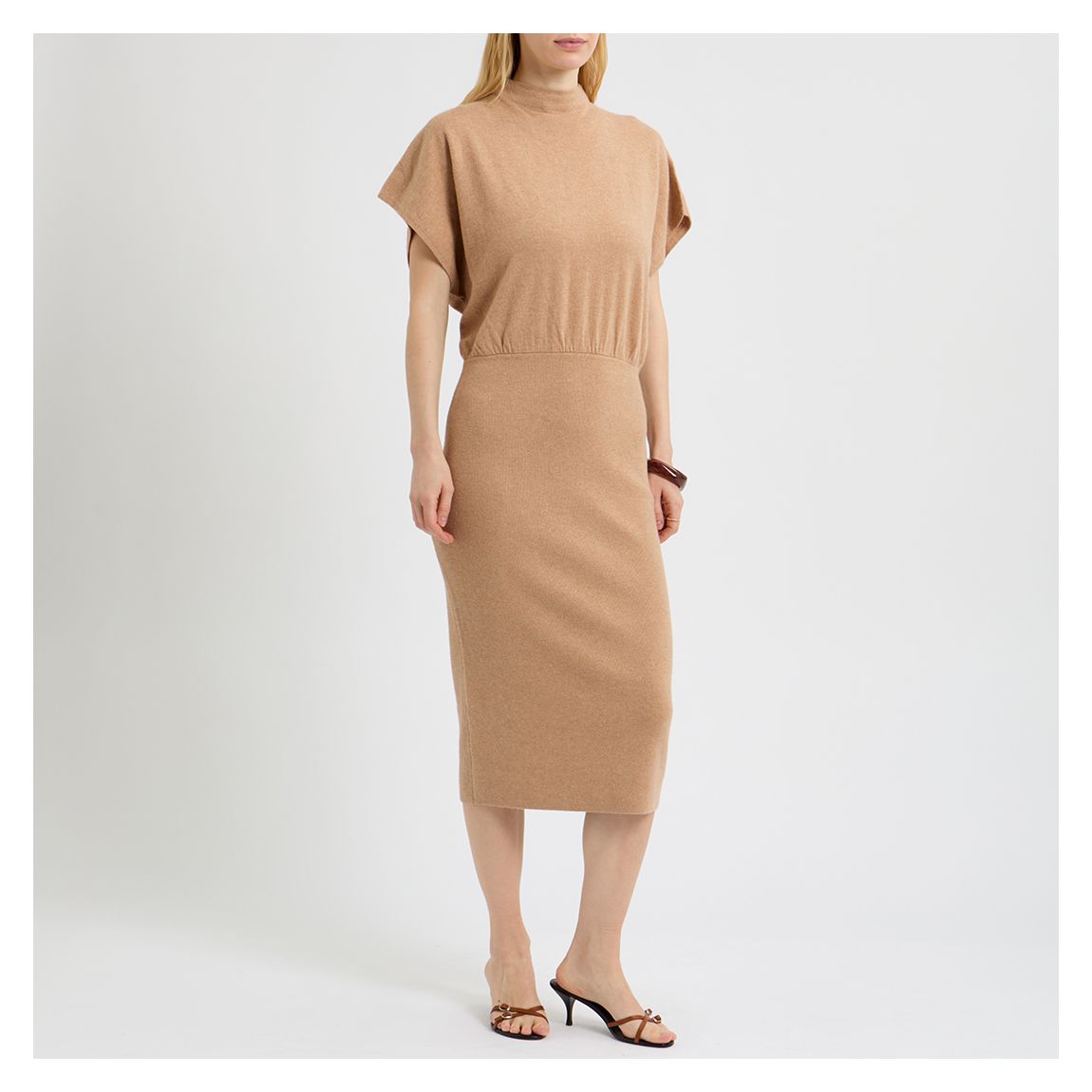 Camel Jen Sleeveless Cashmere Blend Dress main product photo