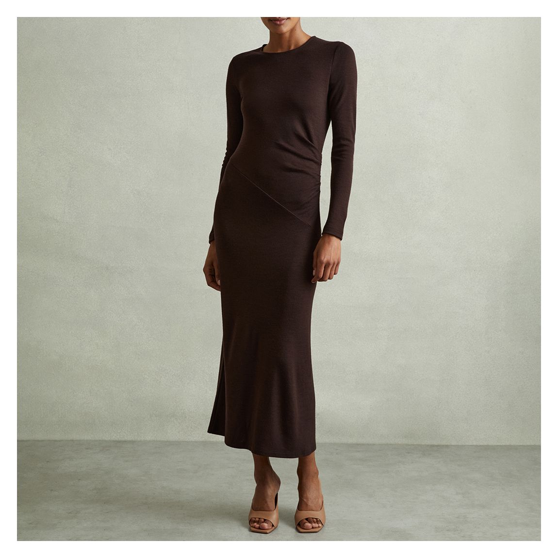 Deep Plum Sloane Draped Dress main product photo