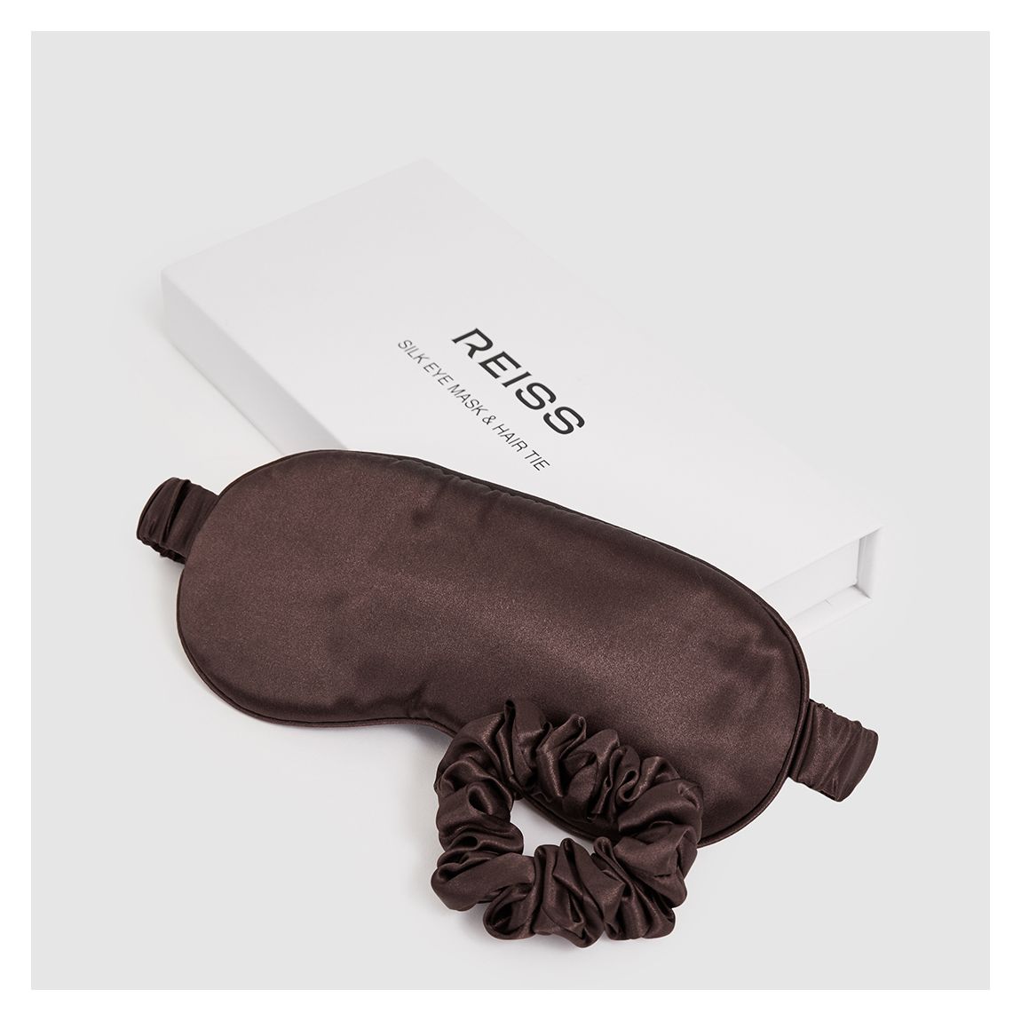 Chocolate Ellen Silk Eyemask & Scrunchie main product photo