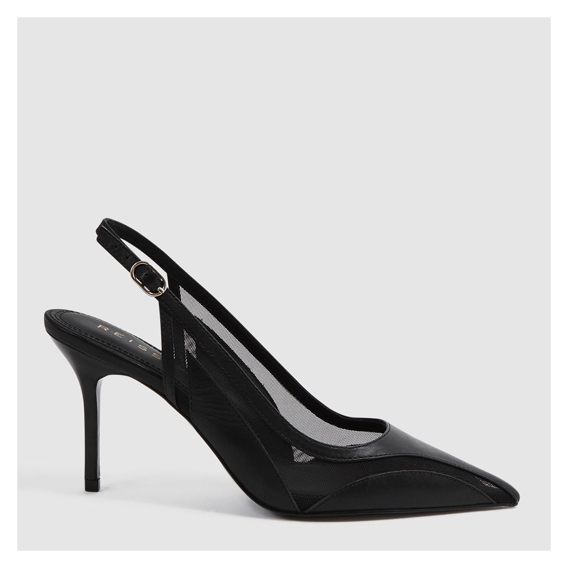 Black Ellie Mesh Court Slingbacks main product photo