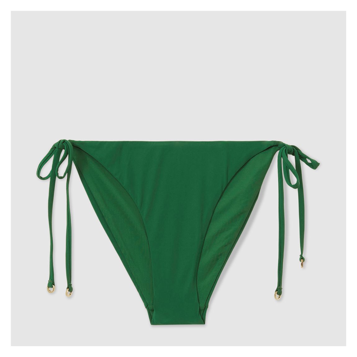 Forest Green Riah Tie Side Bikini Bottoms main product photo