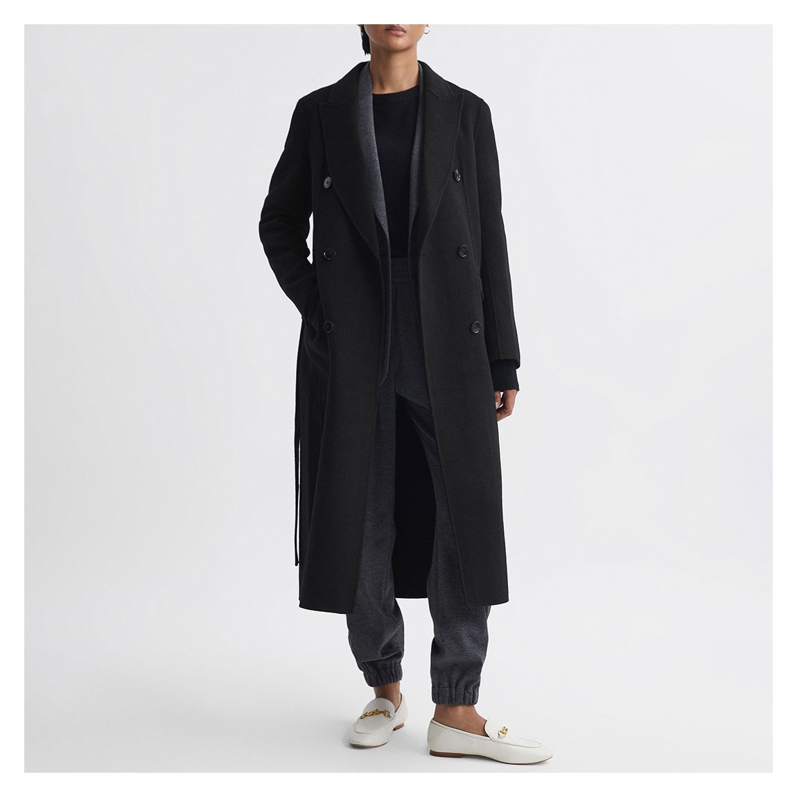 Black Arla Blindseam Coat main product photo