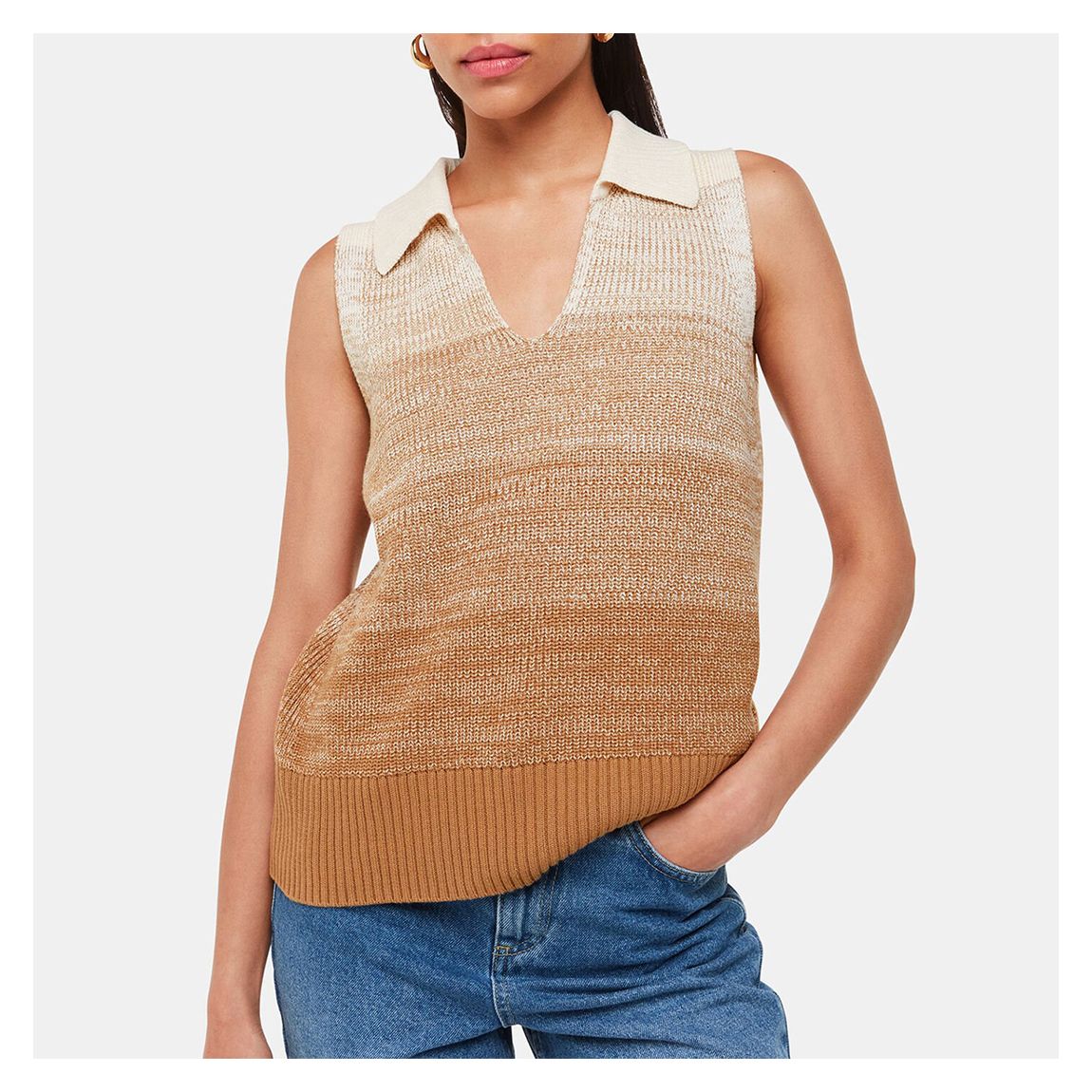 Multi Ombre Collar Tank Top main product photo