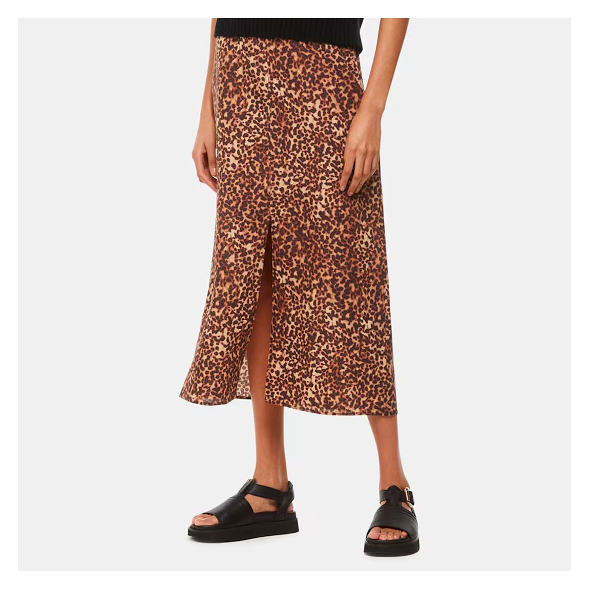 Brown Marble Spot Front Split Skirt main product photo