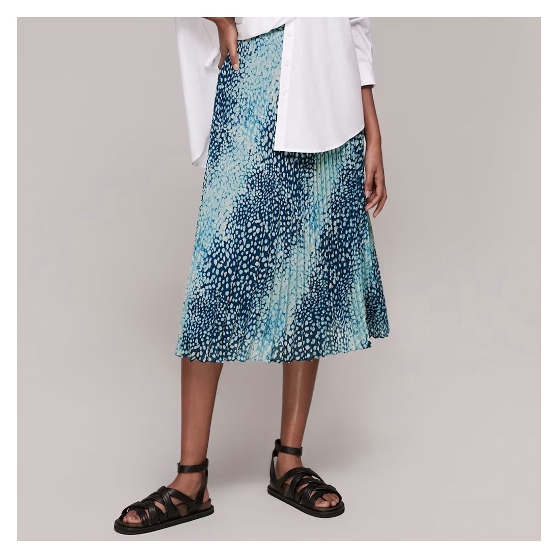Blue Dalmation Pleated Skirt main product photo