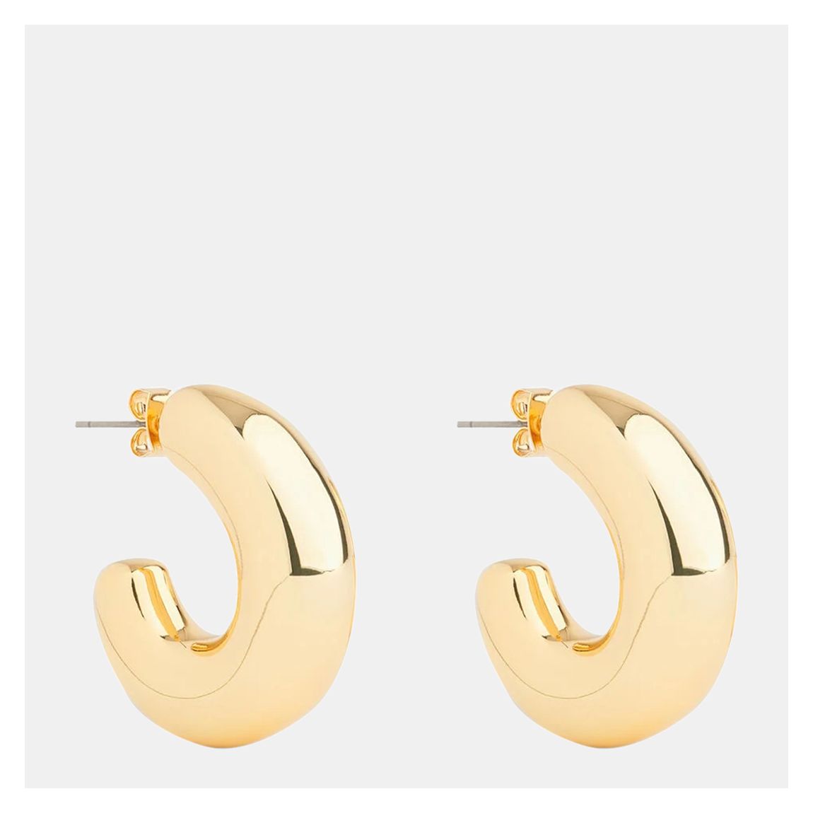 Gold Bulbous Curved Hoops main product photo