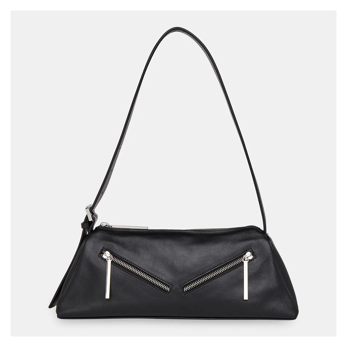 Black Seva Triple Zip Shoulder Bag main product photo