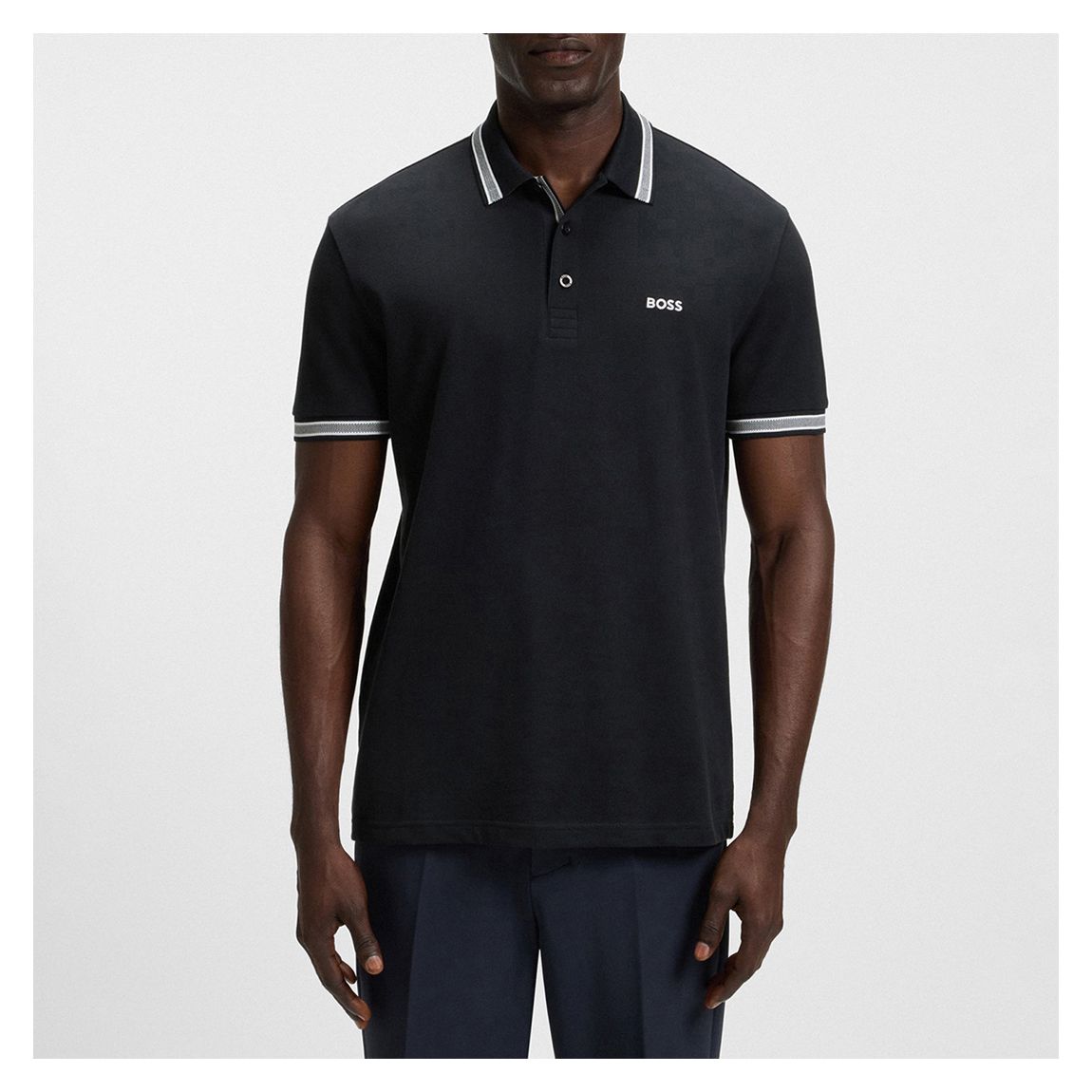 Black Paddy Cotton Polo Shirt main product photo