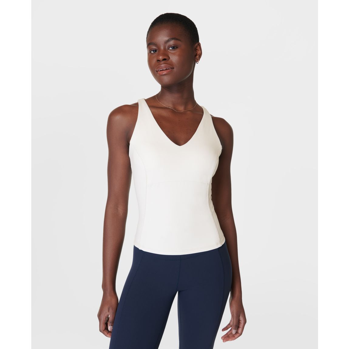 Super Soft Strappy Bra Tank - Lily White main product photo