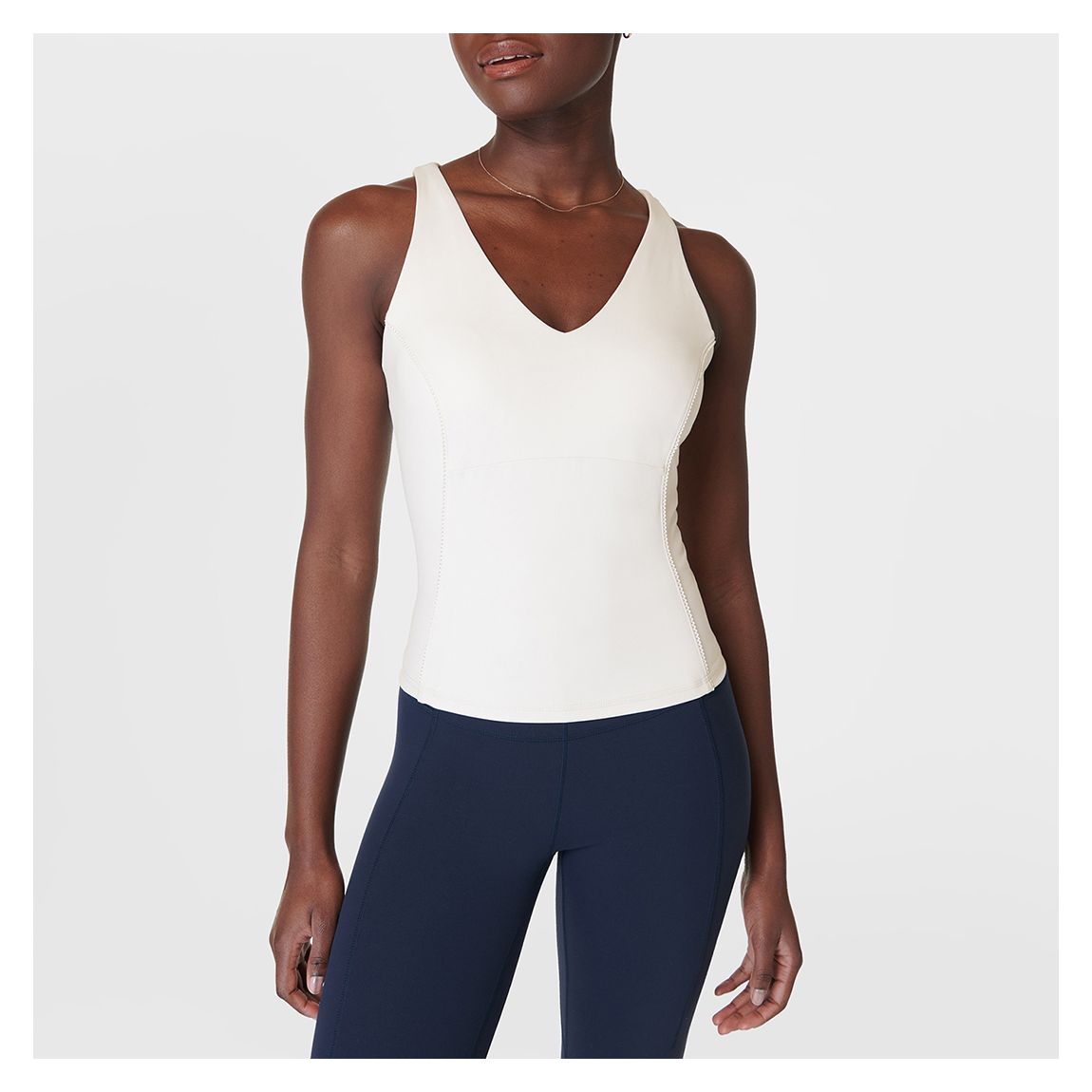 Super Soft Strappy Bra Tank - Lily White main product photo