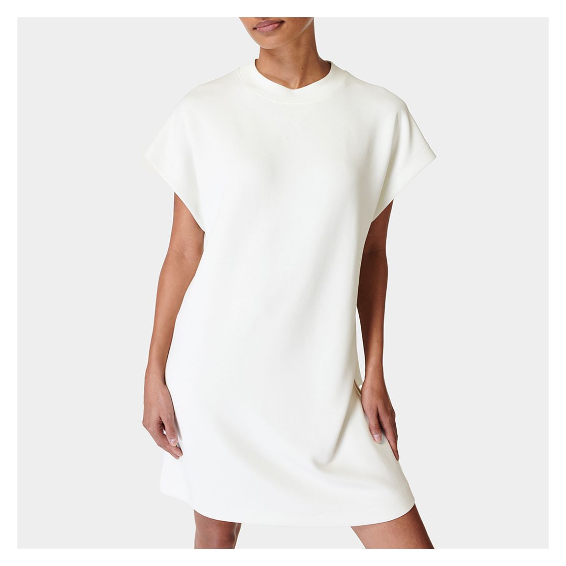 Cloud Weight Tee Dress - Lily White main product photo